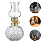 Retro Glass Oil Lamp - Indoor Kerosene Lantern for Lighting