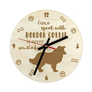 Border Collie plywood clock Art-Dog - Bild 1 von 7