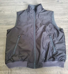 Vintage Chaps Ralph Lauren Men's Black & Dark Gray Fleece Lined Zip Vest XL - Picture 1 of 7
