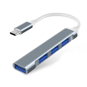 4-Port USB 3.0 Hub Splitter Slim Portable Compact PC Mac Laptop Notebook Desktop - Picture 1 of 10