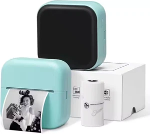Bluetooth Label Printer Barcode Self-Adhesive Mini Thermal Printer Portable M02X - Picture 1 of 24