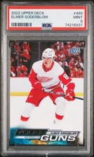 Elmer Soderblom 2022-23 Upper Deck Young Guns Rookie Card #489, PSA 9 Red Wings