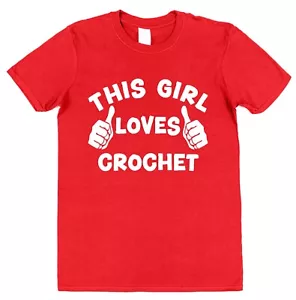 T-Shirt This Guy OR Girl Loves gehäkelt Unisex Garnliebhaber Oma quadratischer Haken Mama - Bild 1 von 24