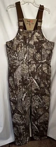 MENS LARGE Camouflage Hunting Bib Overalls Insulated Redhead Silent Hide - Picture 1 of 9