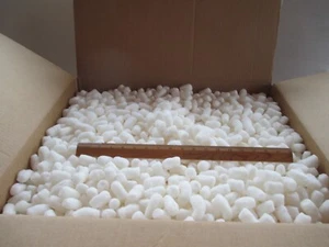 PACKING -WHITE PEANUTS -BIODEGRADABLE - ANTI-STATIC- 26.51 GALLONS / 4.83 CU.FT. - Picture 1 of 5
