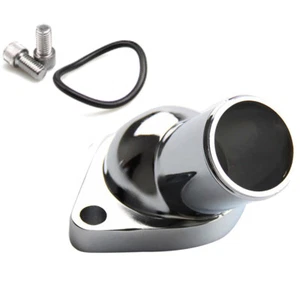 Carcasa termostato cromado cuello de agua con anillo tórico para Chevy V8 350 454 SBC 327 400 - Imagen 1 de 4