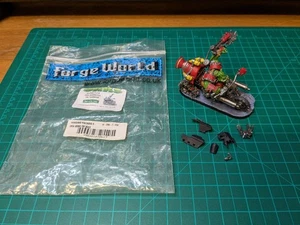 oop forge world warhammer 40k ork warboss on warbike - Picture 1 of 11