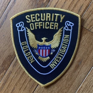 Estate Find: Security Officer Golden Investigation Police Patch - Imagen 1 de 4