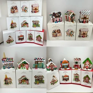 10 Noelville Hallmark Ornaments Complete Set 2006 - 2015 Gingerbread Village NEW - Picture 1 of 10