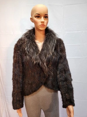 Bolero Federer Tejido Visón y Mapache Cuello Talla S Foto 1 de 4