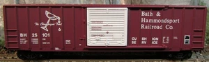 N MICRO TRAINS 25380 50' FMC 5077 Boxcar Bath & Hammondsport Rd# 25101 - Picture 1 of 1
