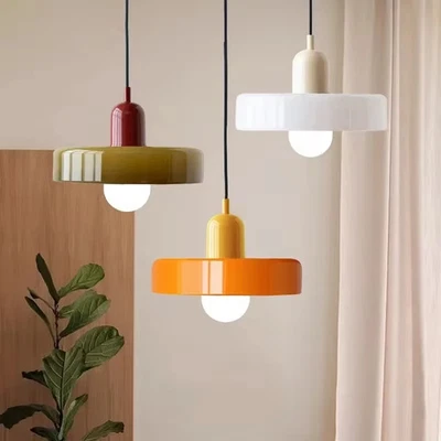 BRANDED Nordic Glass Chandelier Ceiling Light Bauhaus Retro Dining Living Room Bar Lamp