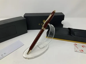 Cross Townsend Cardinal Red Marble Ballpoint Pen With 23K Electroplated Trim - Picture 1 of 9