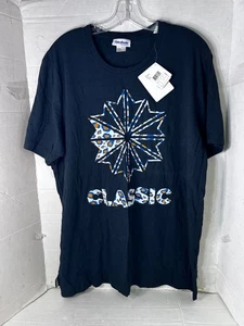 t shirt uomo nera reebok logo originale stampa leopardo blu arancione classica nuova - Foto 1 di 11