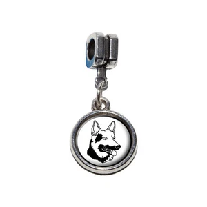 Deutscher Schäferhund - Hund - Italienischer Europäischer Stil Armband Charm Bead - Bild 1 von 1