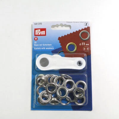 Prym Metall Ösen Scheiben 11mm für Plane Segeltuch Sonnenschutz Vorhang Basteln - Bild 1 von 2