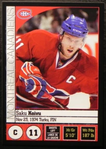 2008-09 08/09 Panini NHL Hockey Stickers #48 Saku Koivu Montreal Canadiens - Picture 1 of 2