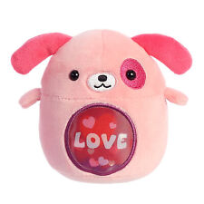 Aurora - Mini Pink Lenticular - 3.5" Love Dog - Enchanting Stuffed Animal