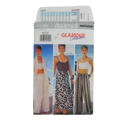 Butterick 3499 Misses Jacket Top Skirt Pants Pattern Size 6-12 Uncut Loose Cuffs - Image 1 of 4