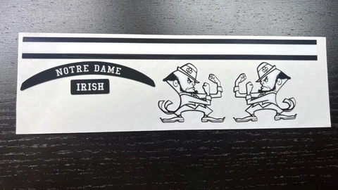 Notre Dame Fighting Irish "White Leprechaun" Mini Football Helmet Decal Set Cover