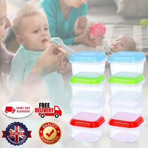 Baby food Storage containers Freezer Cube Trays Weaning Pots Tubs Stacking 120ml - Picture 1 of 9