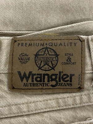 Jeans de mezclilla vintage WRANGLER tostados hechos en EE. UU. 40 x 32 B9 Foto 1 de 4