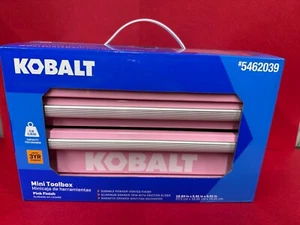 Kobalt Ltd Edition Mini Steel Tool Box - Pink Craft/Grooming Storage Free Ship - Picture 1 of 2