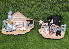 Vtg 1995 Burwood Products Wall Decor Amish Farm Country 3340 Set Of 2 Made USA