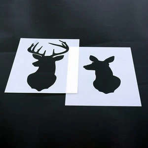 Stencil Cervo Cervo Cervo Capriolo Animali Mylar Foglio Pittura Artigianato 190 Micron - Foto 1 di 9