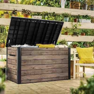 KETER SIGNATURE Keter Resin Deck Box Signature Collection Indoor/Outdoor Storage, 230 Gallon