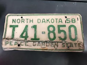 1958 North Dakota License Plate T41-850 - Bild 1 von 2
