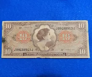 Rare Series 641 (from 1964) $10 U.S. Military Payment Certificate Ten Dollars ๐ - Picture 1 of 2