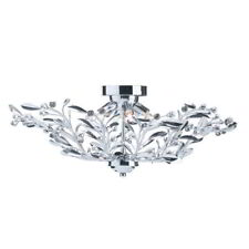 LIMA 6 FLAME CHROME CEILING LIGHT FLORAL & GLASS SPHERES