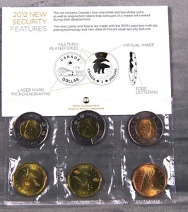 2011 - 12 nuevas características de seguridad paquete de Toonies y Loonies - Imagen 1 de 4