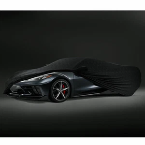 2020-2026 Chevrolet Corvette C8 Indoor Car Cover 84865965 Black w/ Logo OEM GM - Picture 1 of 3
