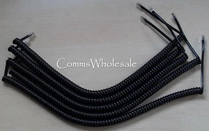 Meridian Norstar Nortel Option BCM Handset Curly Cord Black x 5 - Picture 1 of 1