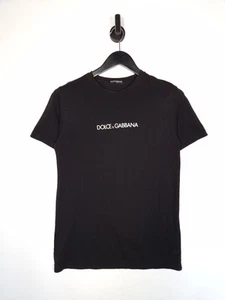 Dolce & Gabbana Classic Black Logo T-shirt Size Small Slim Men's 100% Cotton - Picture 1 of 6