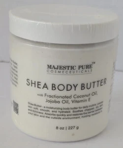 Majestic Pure Shea Body Butter - Intense Hydrating Fractionated Coconut Oil 8 oz - Picture 1 of 3