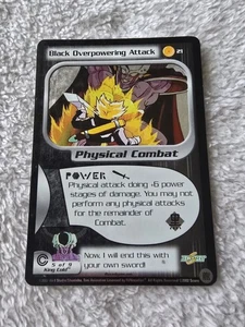 DBZ Dragon Ball Z FOIL Black Overpowering Attack 21 CCG Limited Trunks Saga HP  - Picture 1 of 5