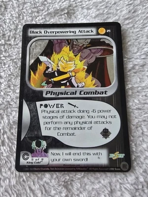DBZ Dragon Ball Z FOIL Black Overpowering Attack 21 CCG Limited Trunks Saga HP  - Image 1 of 4