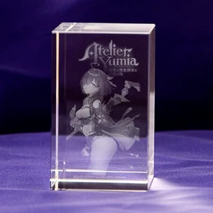 Atelier Yumia Liessfeldt 3D Laser Engraved Crystal Ornament LED Light Base New - Picture 1 of 2
