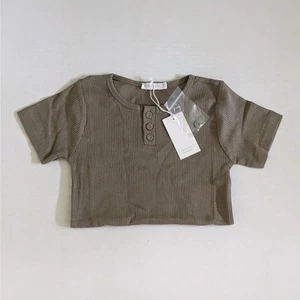 Jamie Kay Basil Organic Essential Henley Tee 8 Year Slim Fit - Picture 1 of 5