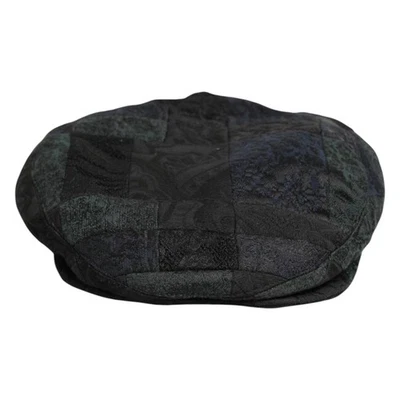 Chapéu DOLCE & GABBANA preto poliéster jornaleiro masculino pano Capello 58 / M RRP 530usd - Imagem 1 de 4