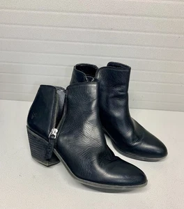FRYE Sacha Botín Doble Cremallera Negro Talla 6M Zapatos - Imagen 1 de 14