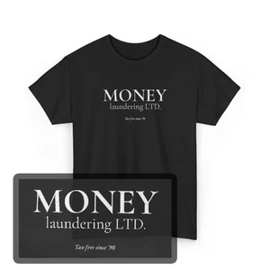 Geldwäsche LTD T-Shirt - lustiges Finanzen Meme Tee schwarz Baumwolle - Bild 1 von 15