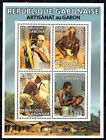 Gabon 1992 Mi. Bl. 71 Foglietto 100% Nuovo ** artigiani, cultura