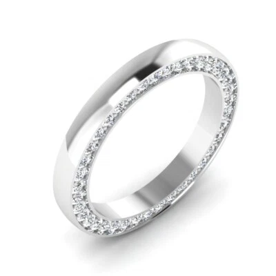 Aliança masculina de noivado de diamante redondo natural 1,44 quilates platina 950 tamanho 9 - Imagem 1 de 4