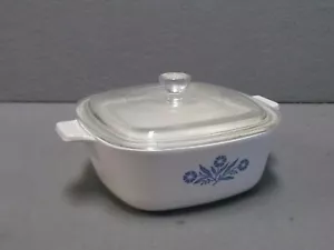 Corning Ware CORNFLOWER CASSEROLE PYROCERAM 1 1/2 Qt Bakeware Knob Lid Sauce Pan - Picture 1 of 12