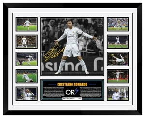 NEW CRISTIANO RONALDO REAL MADRID SIGNED LIMITED EDITION FRAMED MEMORABILIA - Picture 1 of 2