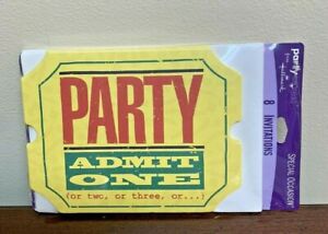 Admit One Ticket To A Good Time Hallmark Watch Party Invitation - Set of 8